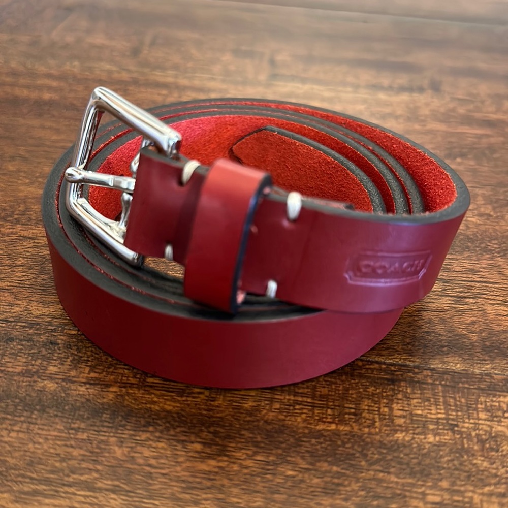 Coach 1” Women’s Red Belt
